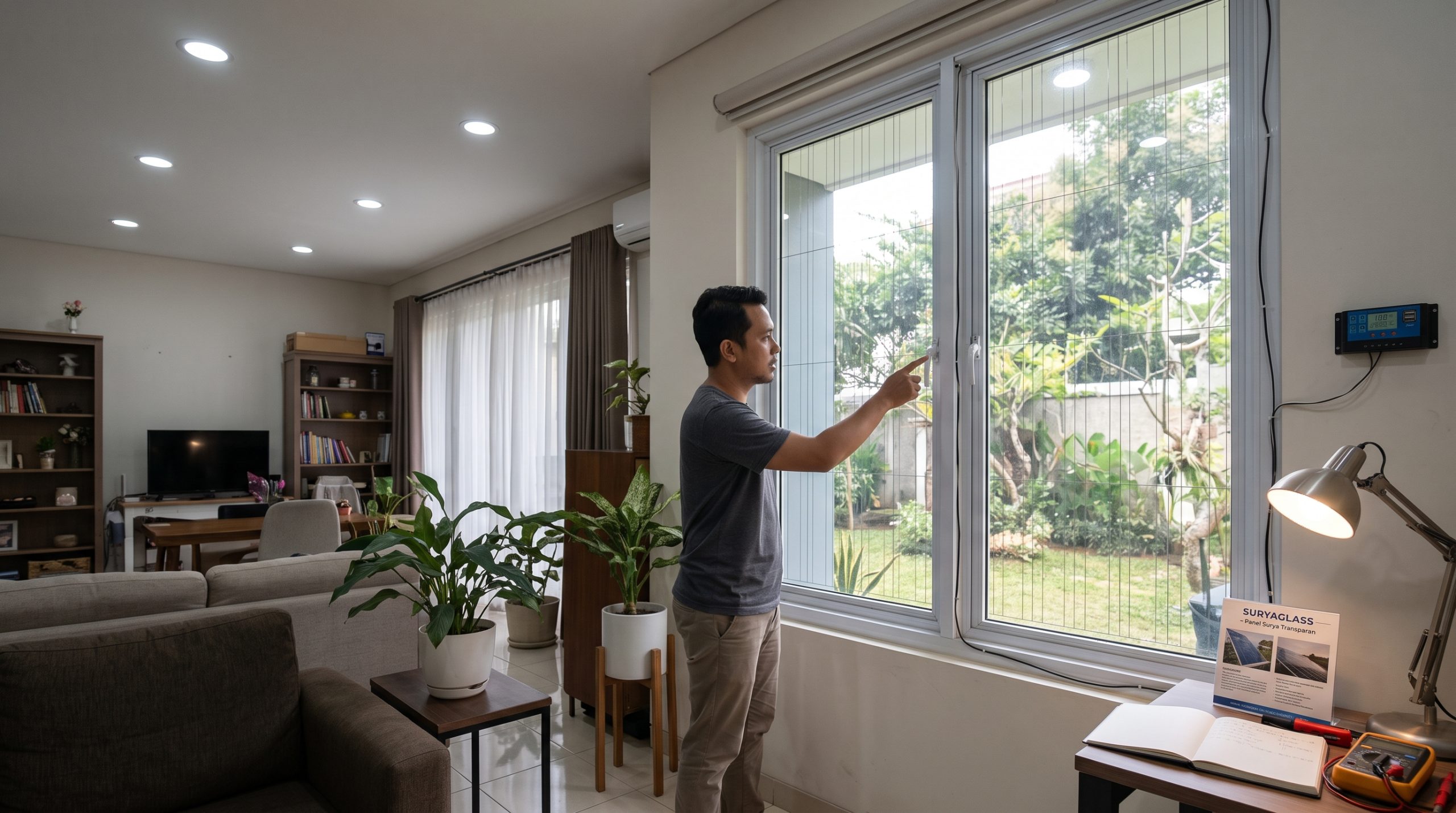 Panel Kaca Surya Transparan untuk Jendela Rumah: Pasok Listrik Lampu Siang Hari