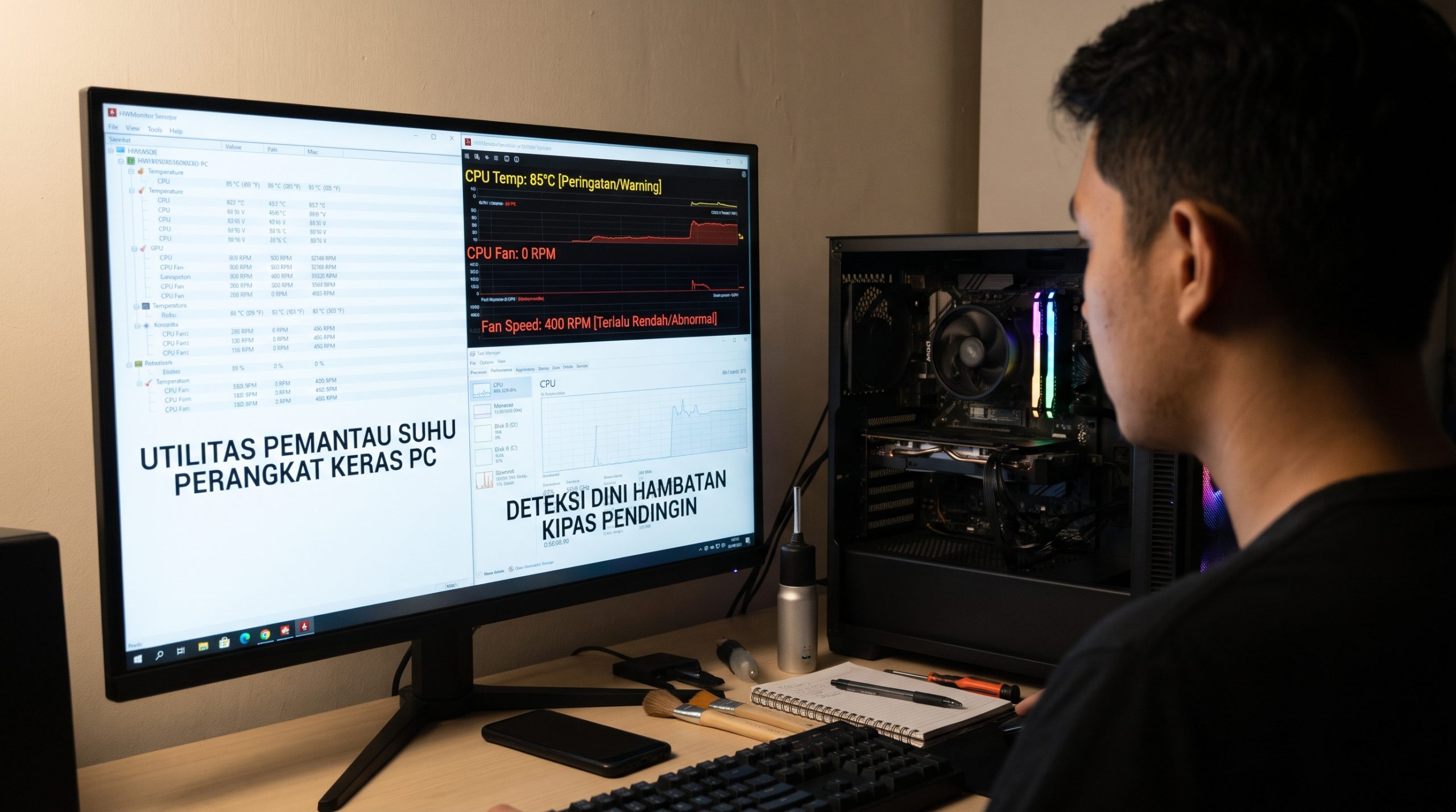 Utilitas Pemantau Suhu Perangkat Keras PC: Deteksi Dini Hambatan Kipas Pendingin