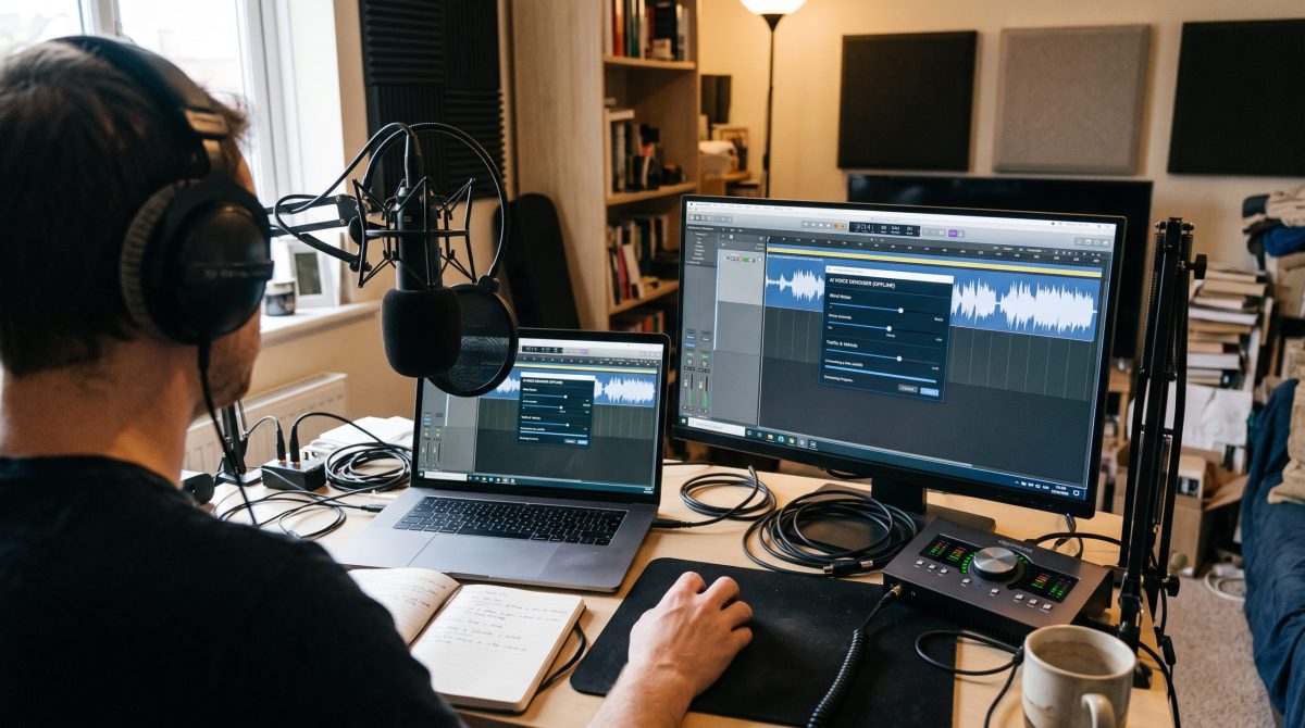 AI Voice Denoiser Offline: Hapus Suara Angin dan Kendaraan dari Rekaman Podcast
