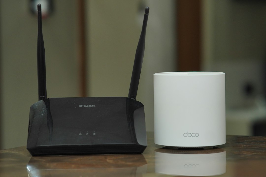 Router nirkabel modern untuk koneksi internet rumah